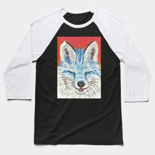 blue fox face Baseball T-Shirt